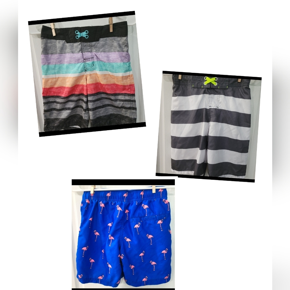 3 pairs Boys Swim Trunks